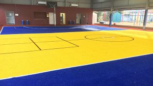 Coloured Multisports Surface at Melbourne Highschool
